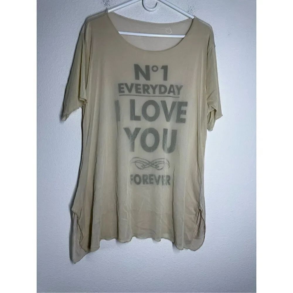 Bohemian Women’s Tunic Mesh Tan Black N1 Everyday I Love You Forever *See Notes